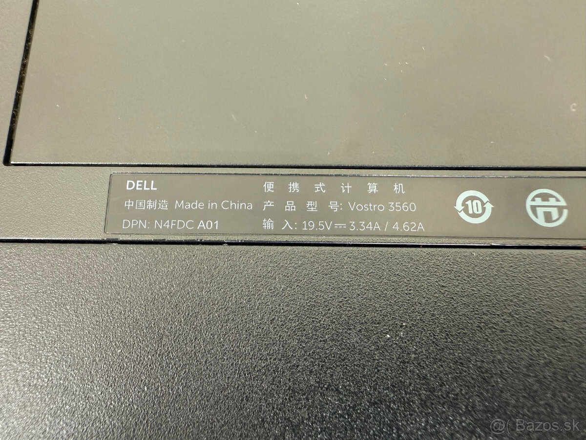 Predám notebook DELL Vostro 3560 + Win10Pro + MS Office - 7
