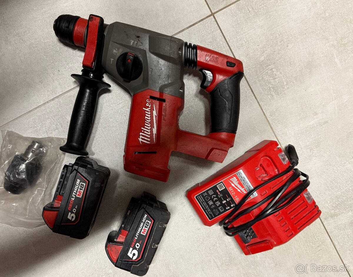 Milwaukee aku kombi kladivo sds plus set - 7