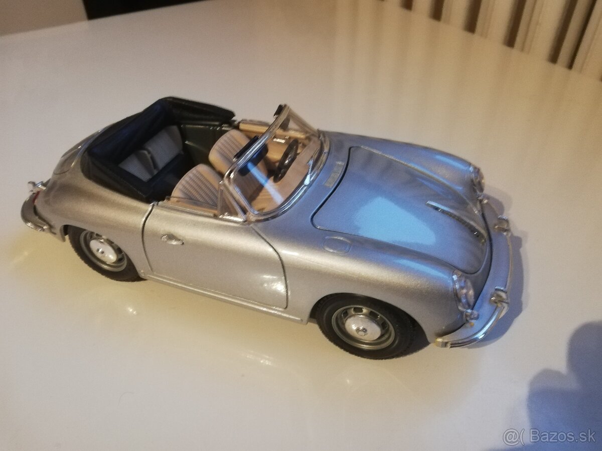 1:18 Porsche 356B Cabriolet 1961 -strieborna - 7
