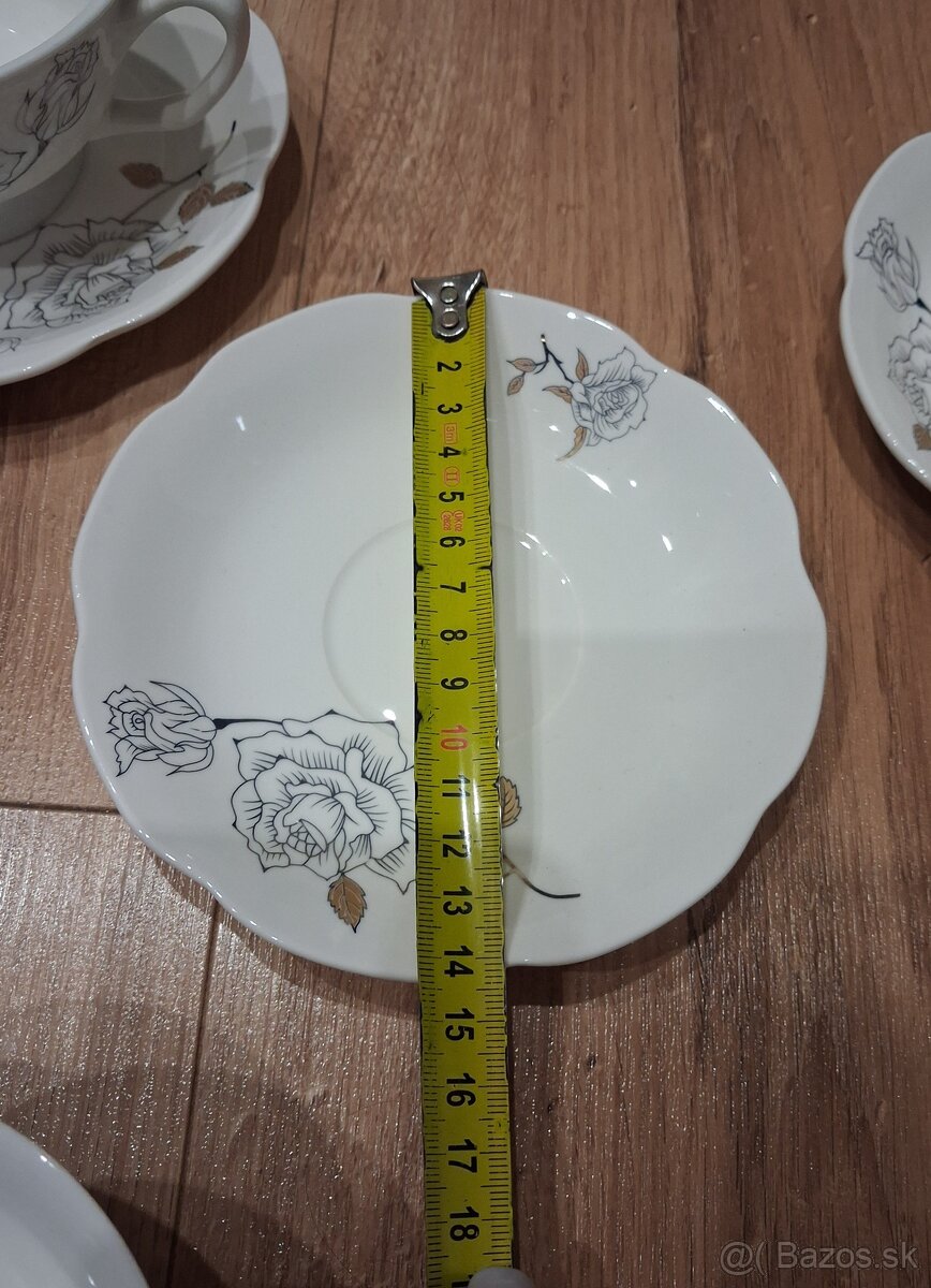 Porcelánová čajová sada - šálky + podšálky - 7