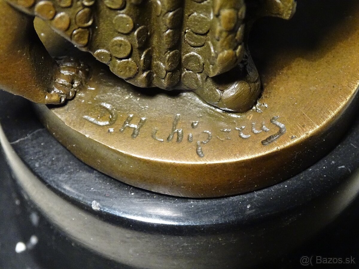 bronzová socha tanečnice "Footsteps" sign. D.H.Chiparus,38 - 7