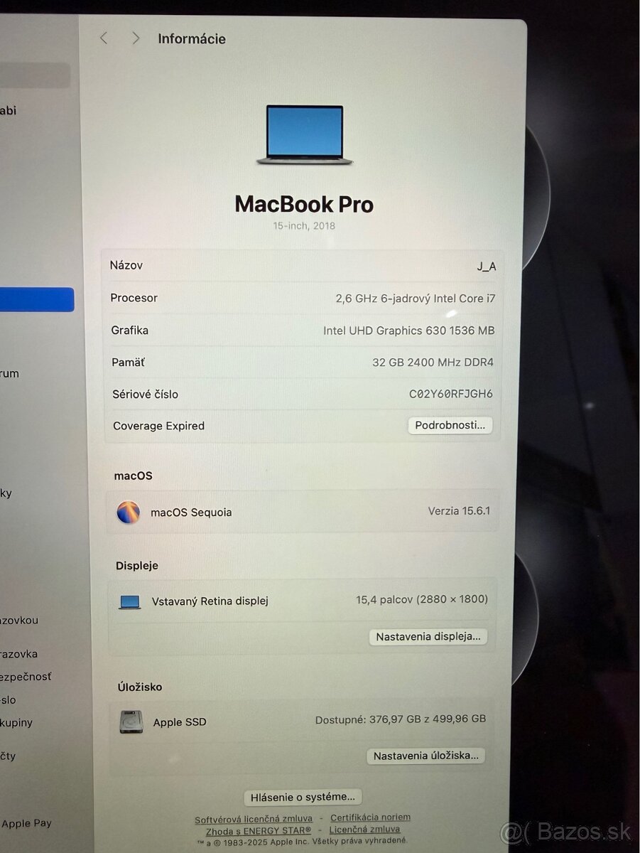 MacBook Pro 15,4" Touch Bar / 32GB / i7 / 512GB - 7