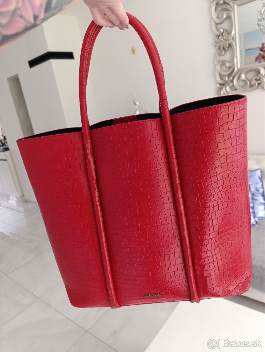 Lasocki kožená kabelka shopper - 7