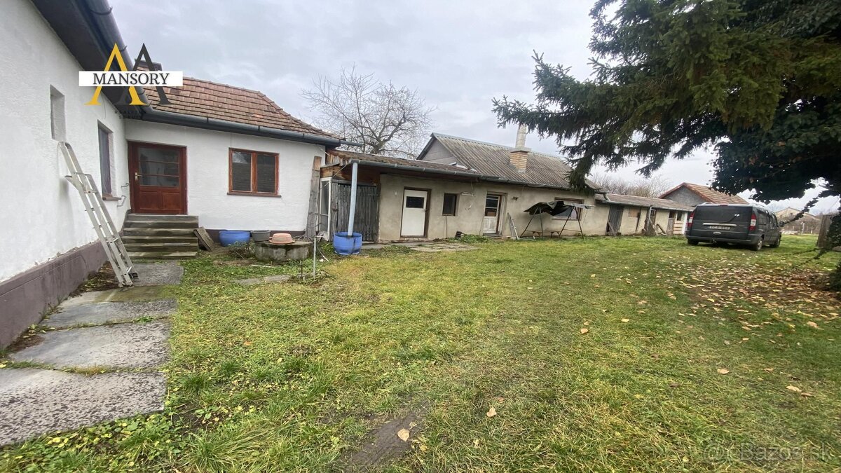 Na predaj 4 izbový rodinný dom za 33 000 eur na pozemku 174 - 7