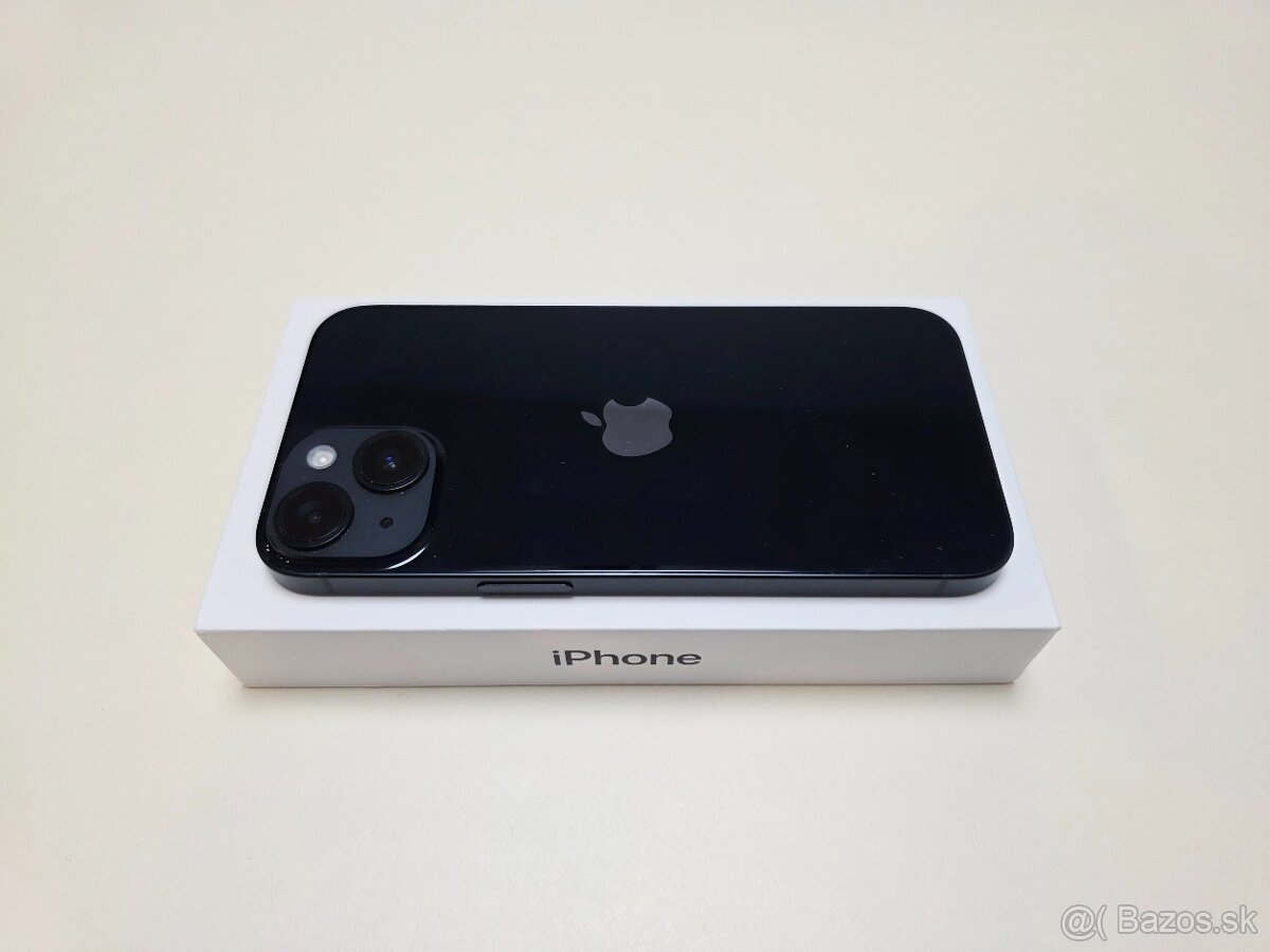 Predám Apple iPhone 14 128gb MIDNIGHT BATERKA 100% - 7