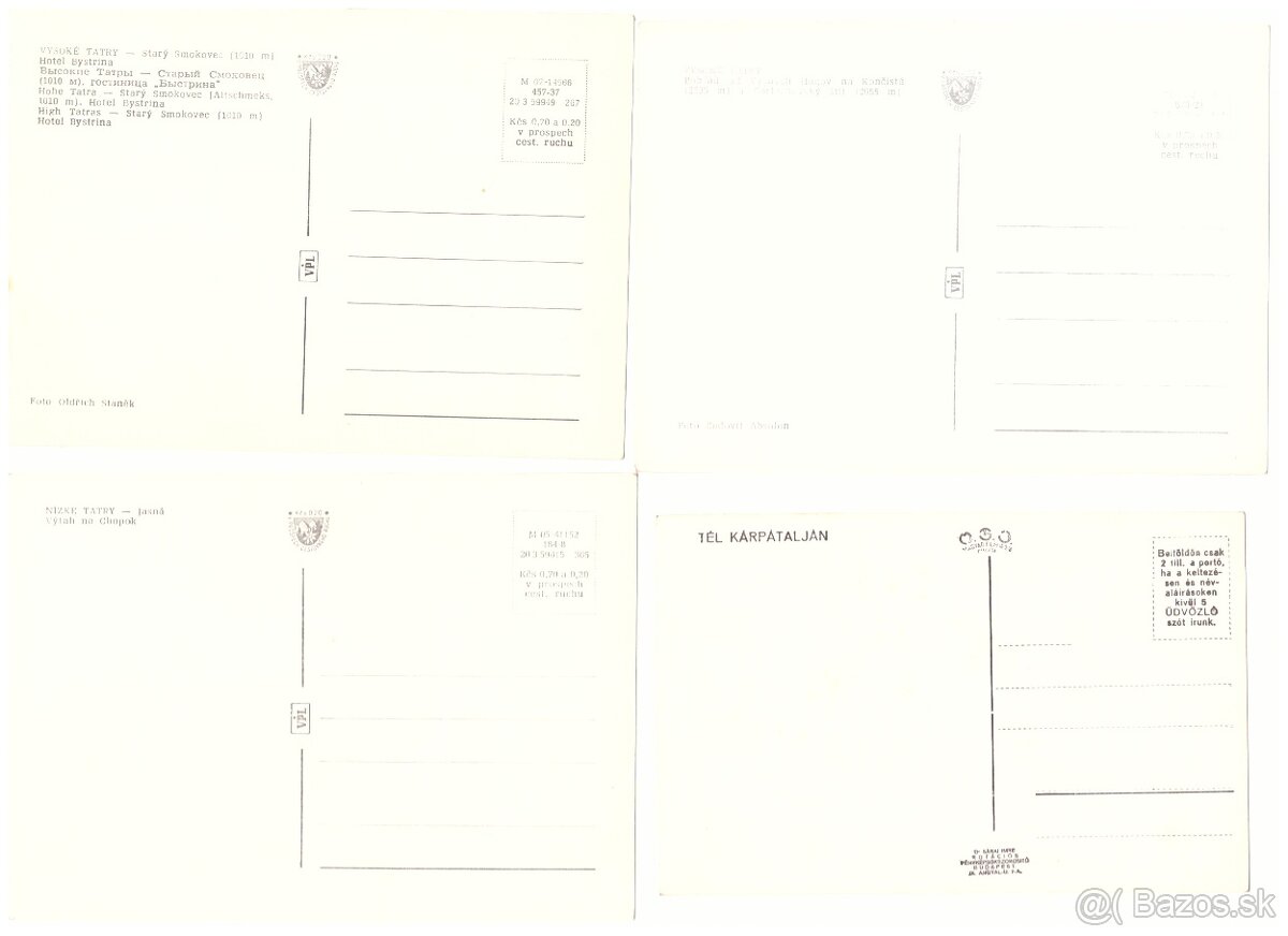 Pohľadnice Vysoké Tatry čienobiele - 7