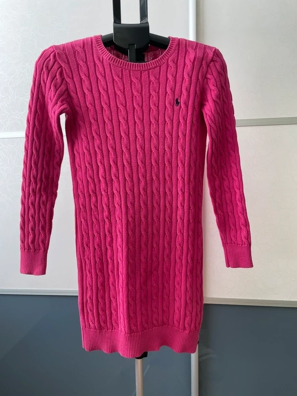 Ralph Lauren ružové pletené šaty S/M - 7