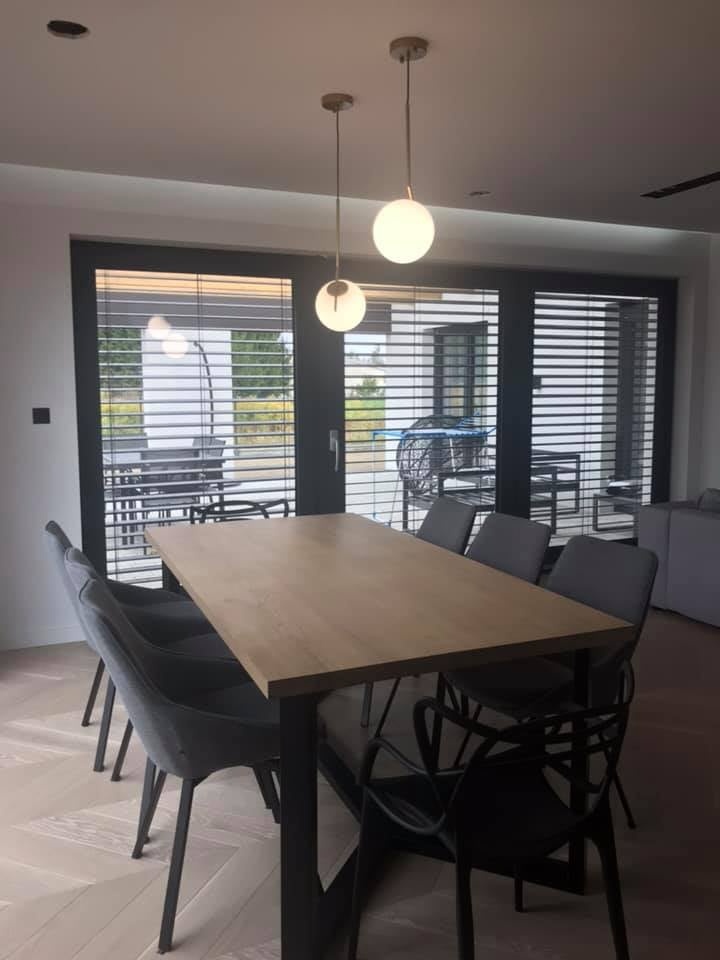 Dubový loftový stôl, moderný - 7