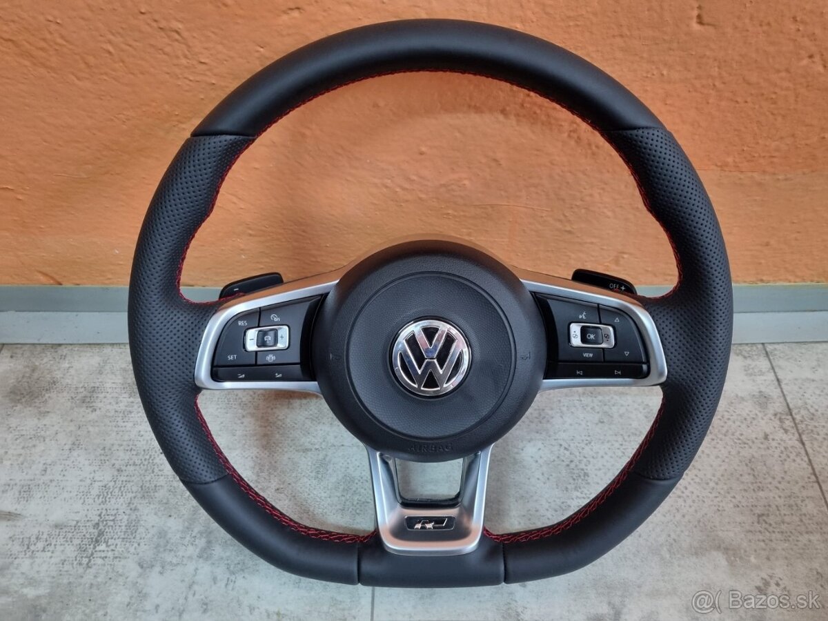 VOLANT VOLKSWAGEN R RLINE kožený ČERVENÉ PREŠÍVANIE - 7