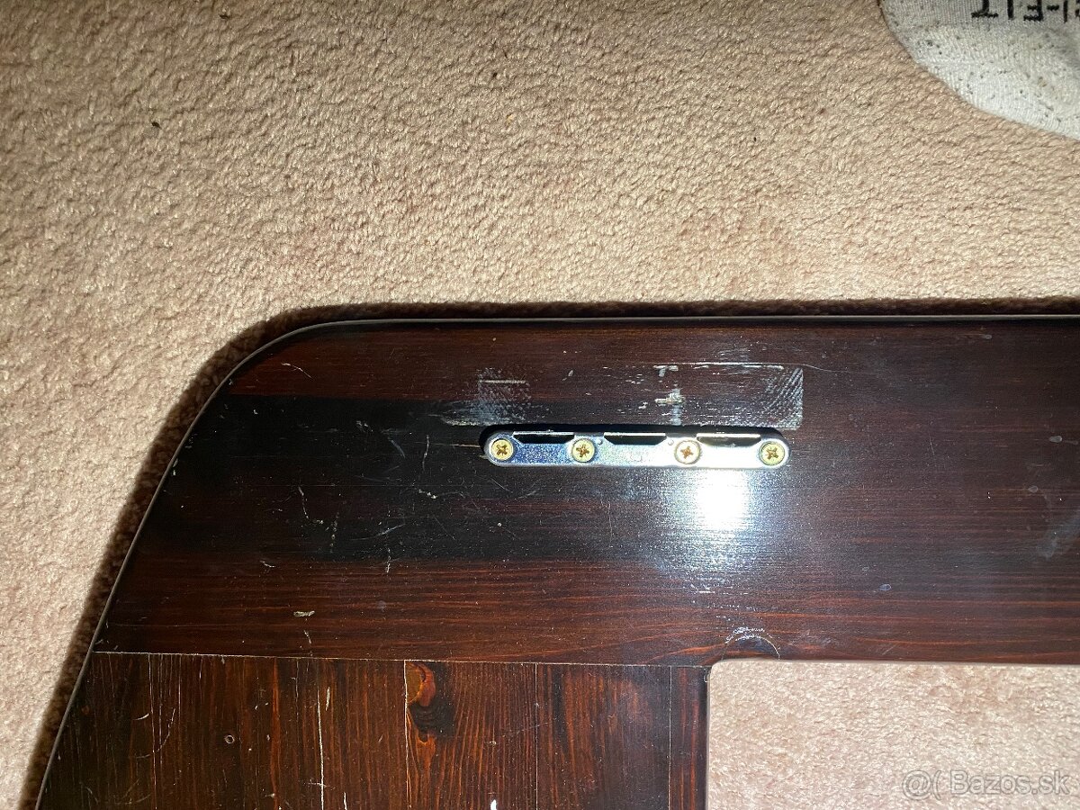 Masívna drevená posteľ tmavohnedá 100x212 - 7