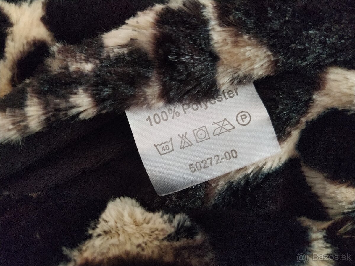 NOVÁ hnedá kožušinová deka Žirafa 140x200 (osobný odber) - 7