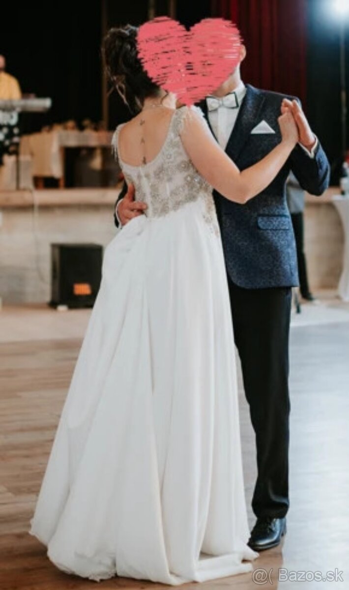 Korálkové svadobné šaty - 7