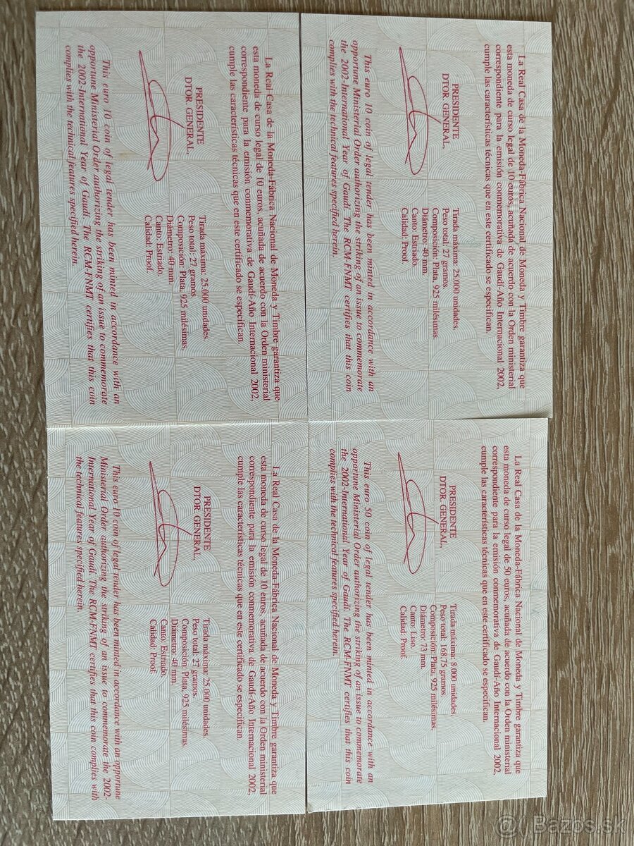 Sada proof mincí Španielsko 2002 - Gaudi - 7