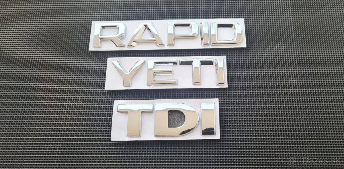 ŠKODA nápisy ČIERNE / CHROMOVE - 7