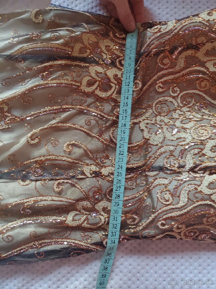 Spoločenské šaty zlaté - 7