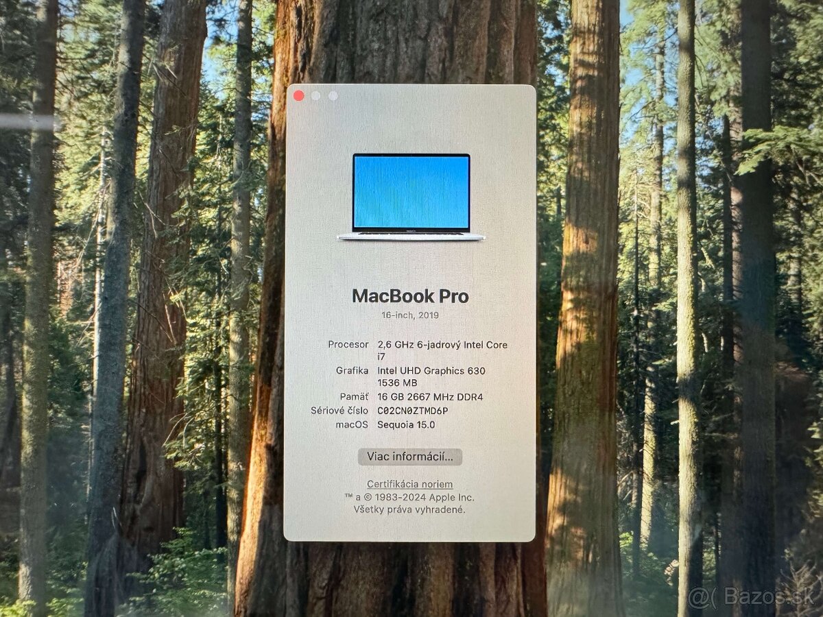 MacBook Pro 16” (2019) – Intel i7, 16 GB RAM, 500 GB SSD - 7