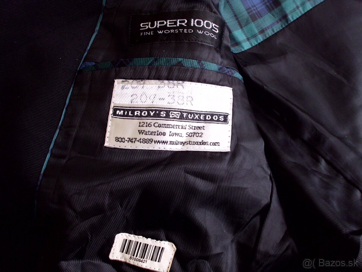 Ralph Lauren pánske vlnené sako čierne L - 7