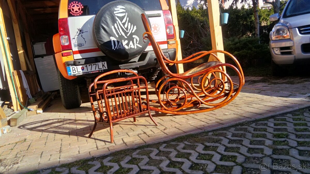 THONET Bank Vienna: Držiak na časopisy a Hojdacie kreslo - 7