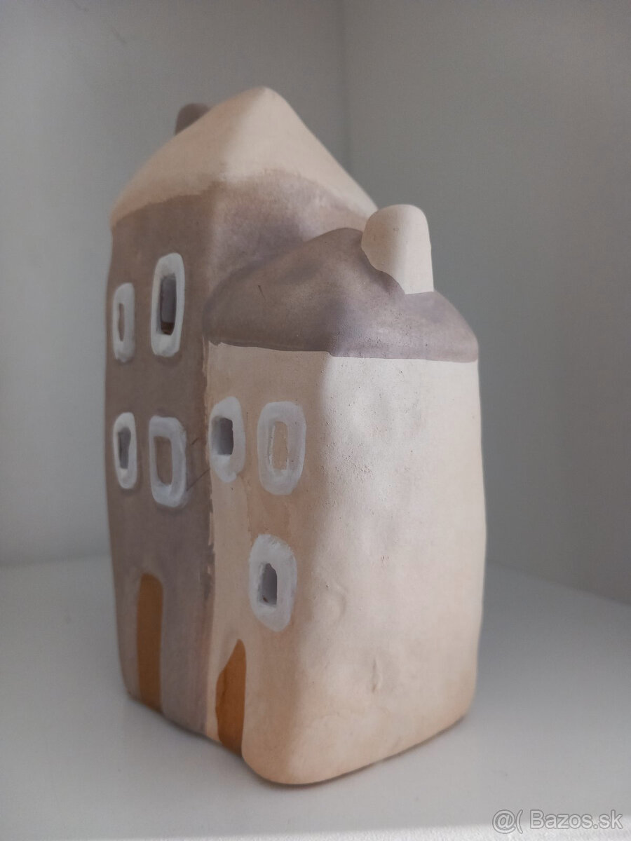 Sada 3ks keramické domčeky na sviečku - 7