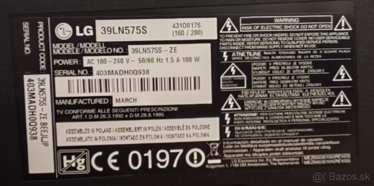 Predám TV Full HD smart LG 39LN575S - 7