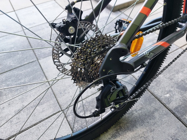 nový horský bicykel ST 120 27.5 sivo oranžový - 7