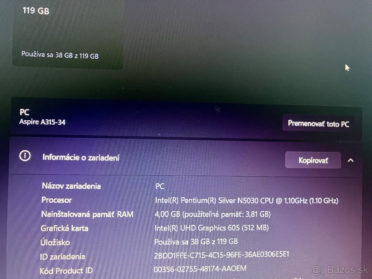 Acer aspire 3 - 7
