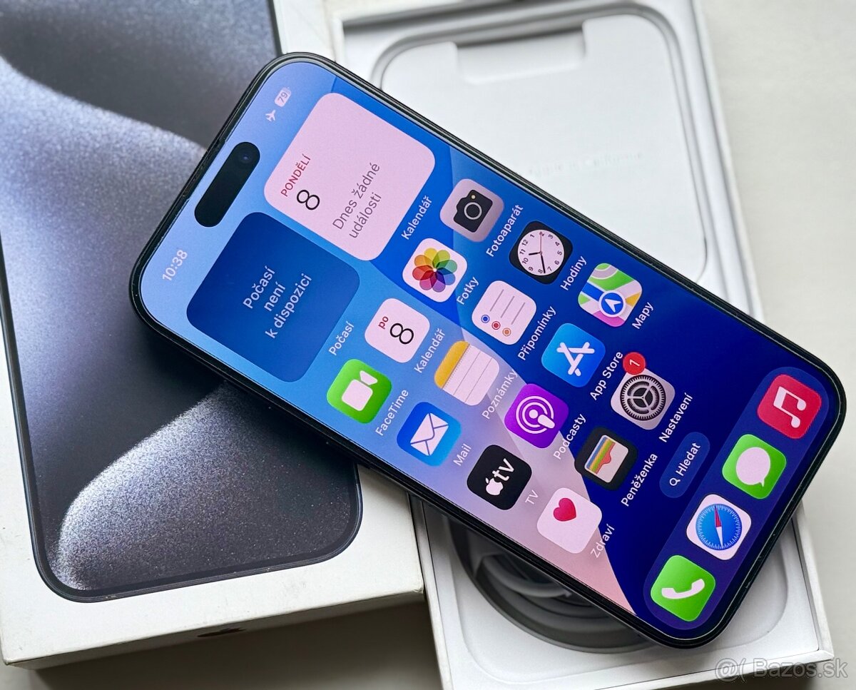iPhone 15 Pro Blue Titanium BATERIE 100% TOP - 7
