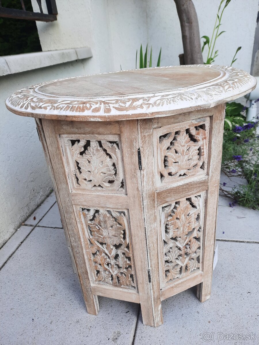 Konferenčný stolík/ príručný stolík / drevený záhradný stol - 7