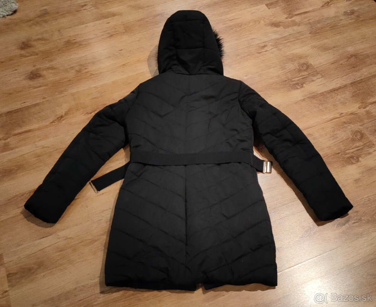 Bunda H&M veľ.S + kož. rukavice + čiapka - 7