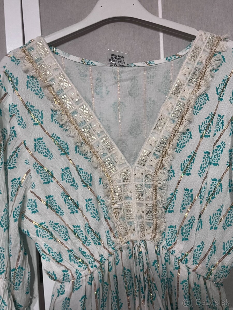 Zelené dlhé šaty - 7