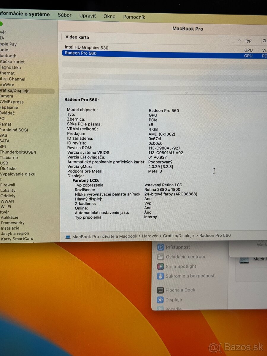 Apple Macbook Pro 15" TB (2017) i7, 16GB, 1TB - 7