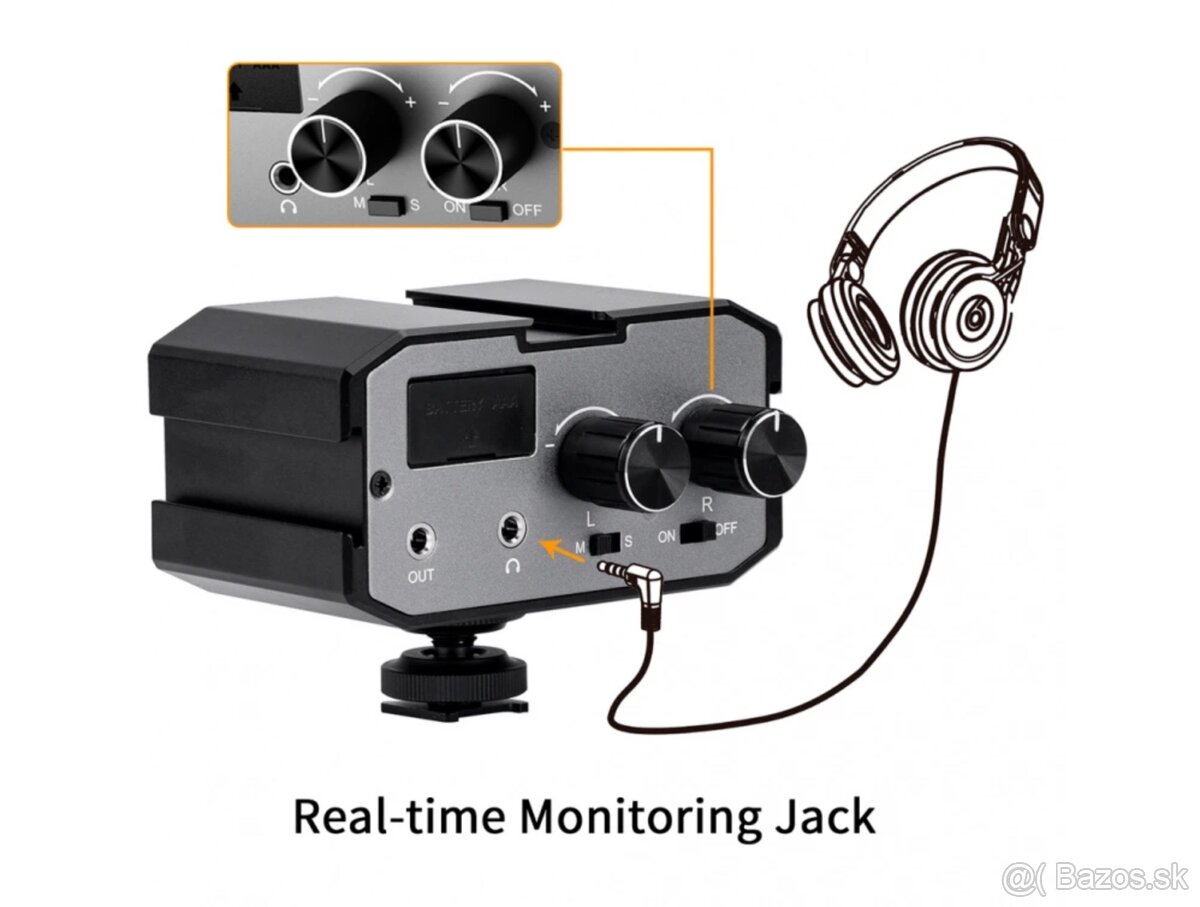 Comica CVM-AX1 dvojkanálový audio mixer - 7