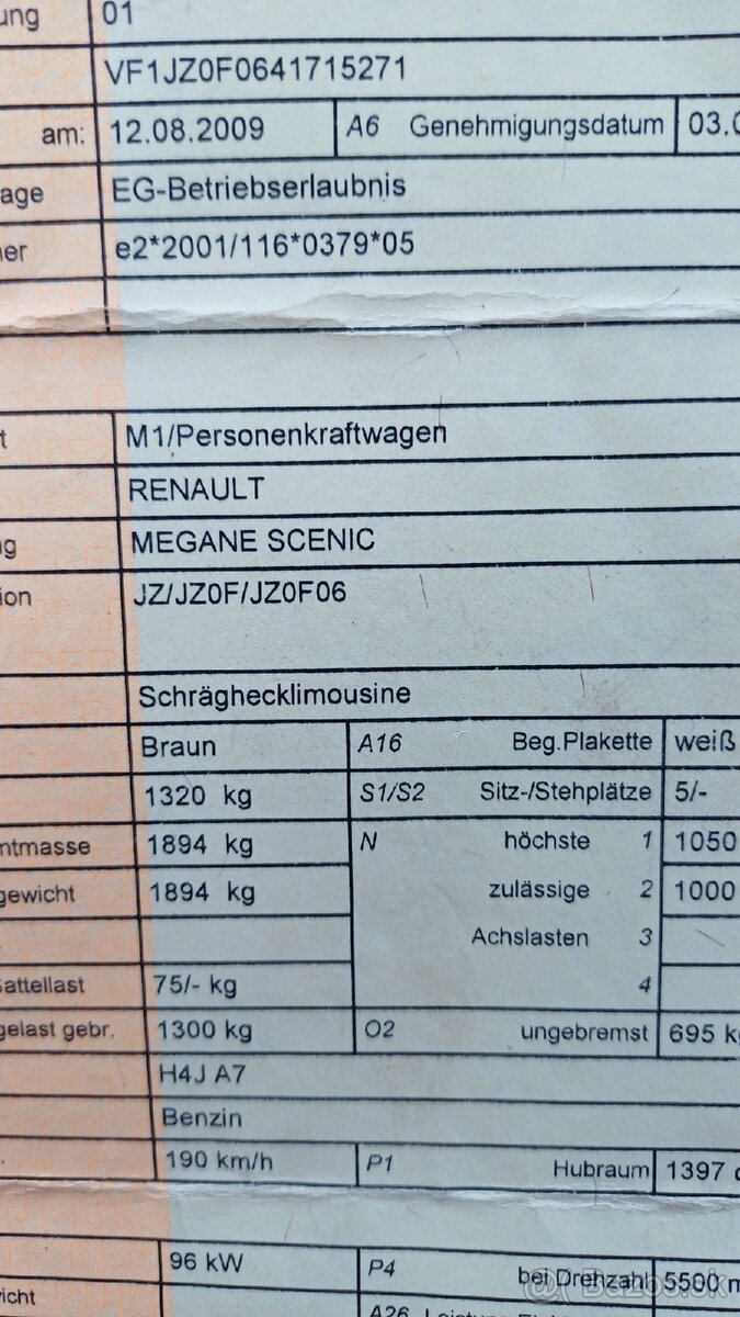 Renault Scenic 1.4i 96kw benzín diely - 7