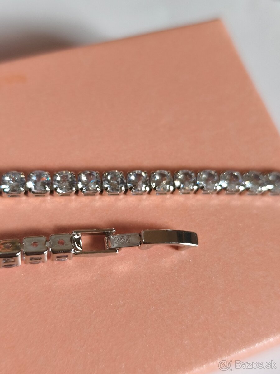 Tenisový náramok striebro 925 - 7