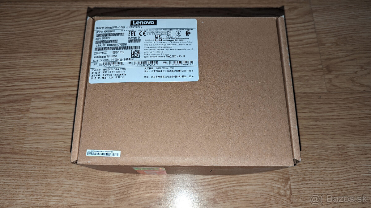Lenovo ThinkPad Universal USB-C Dock - Nová - 7