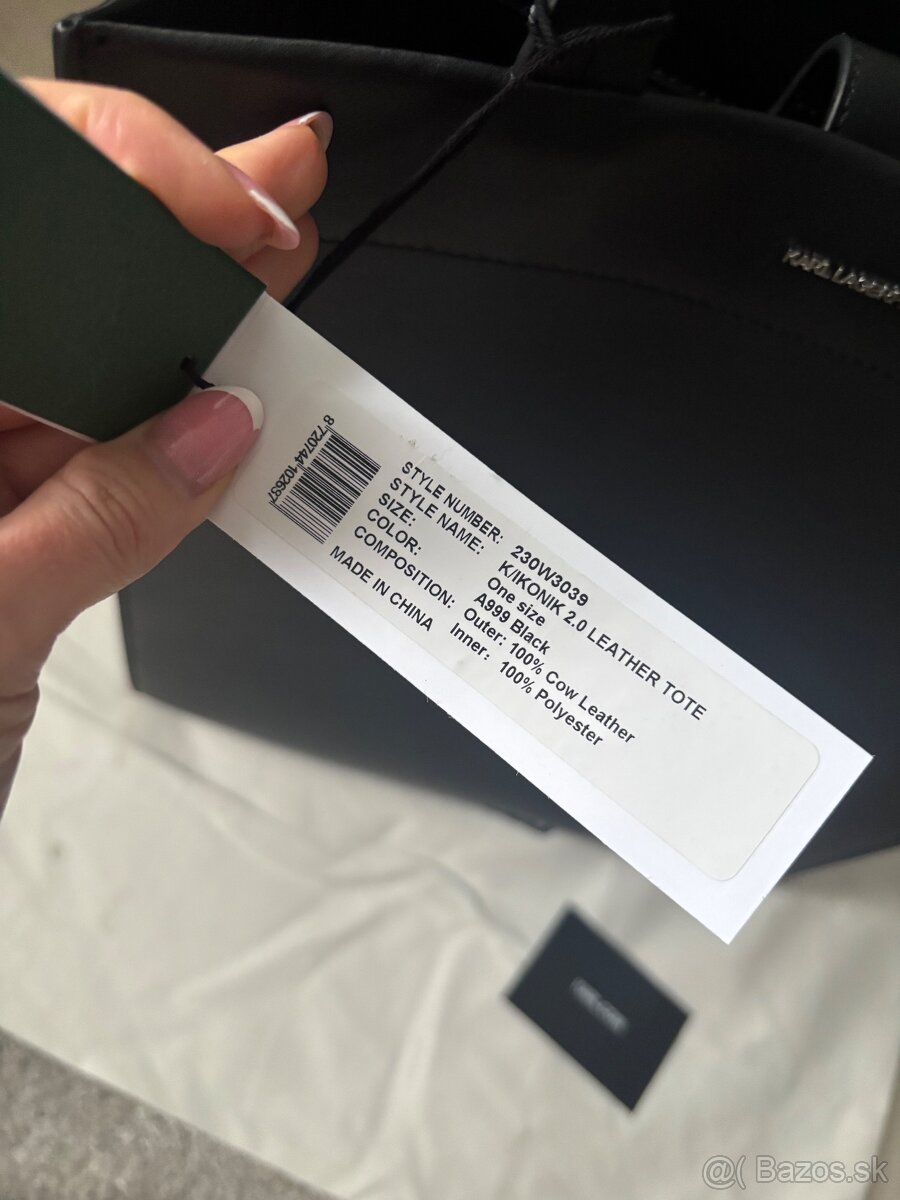 KABELKA KARL LAGERFELD K/IKONIK 2.0 LEATHER TOTE BLACK - 7