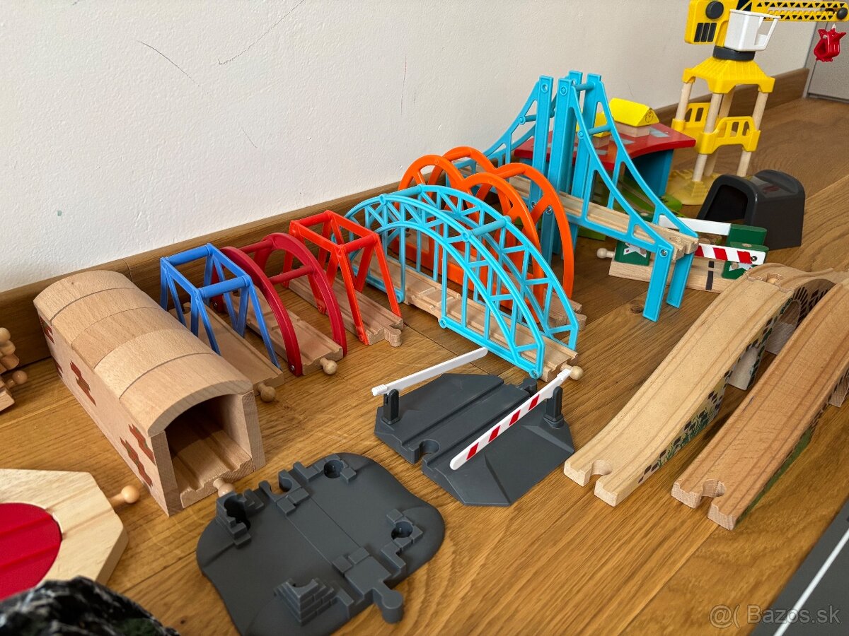 Drevená vláčiková súprava - Mega set 190+ - 7