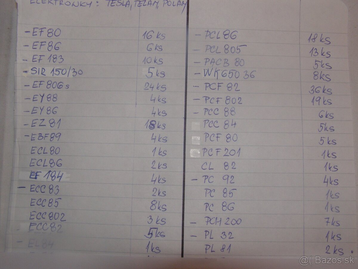Elektrónky cca 500 kusov+21TE31,pätice,relé,konektory - 7