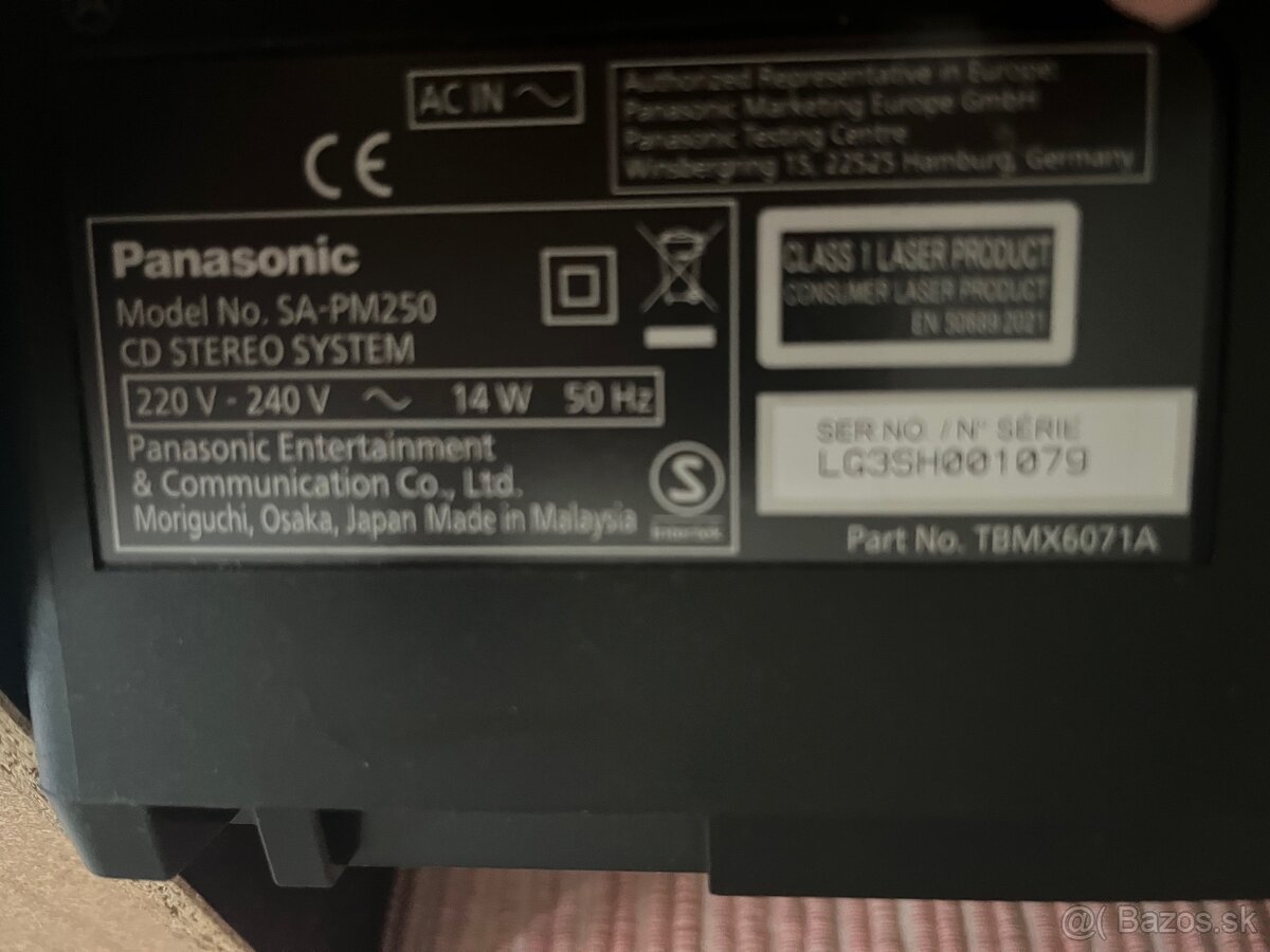 Mikrosystém Panasonic PM250 s DO pre CD aj USB - 7