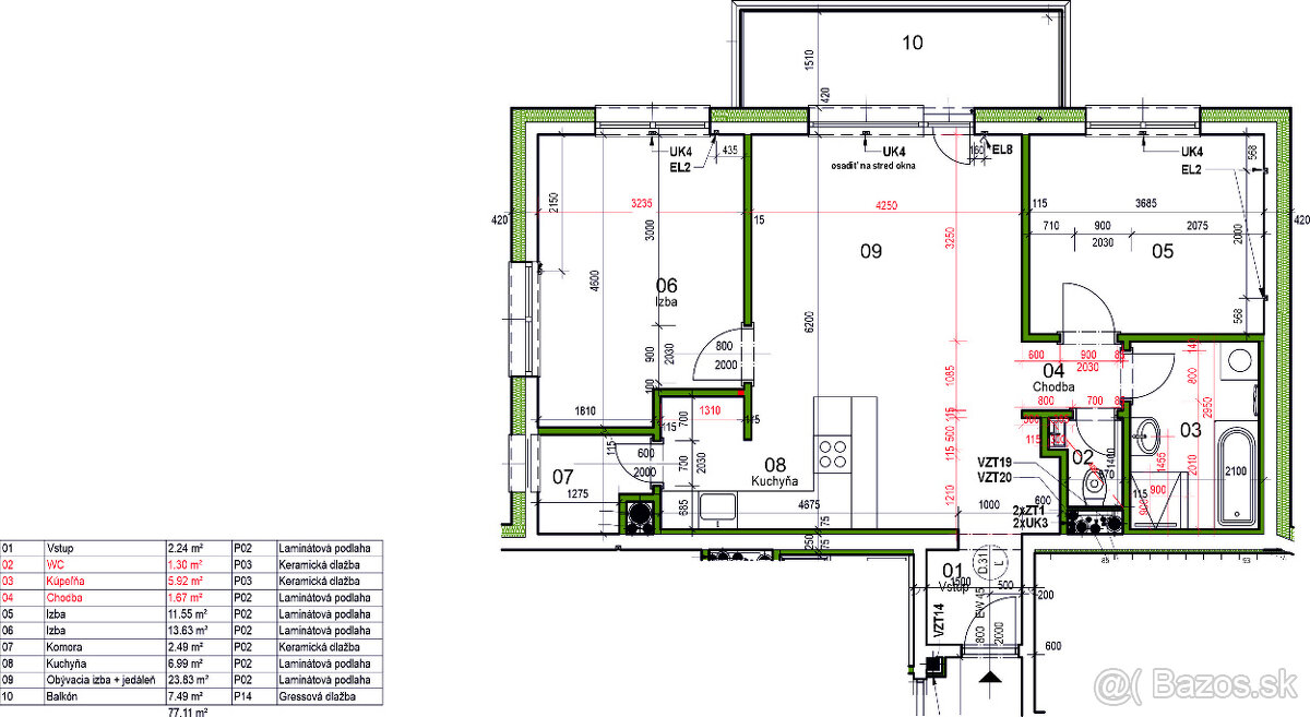 Novostavba Predám 3-izbový byt, Rínok Rača - 7