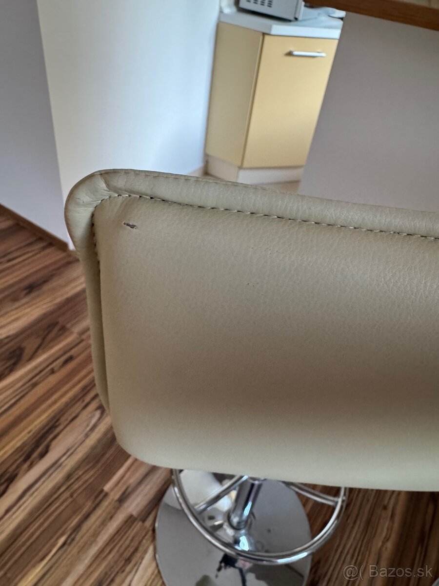 Predam 2ks barove stolicky chrom koža - 7