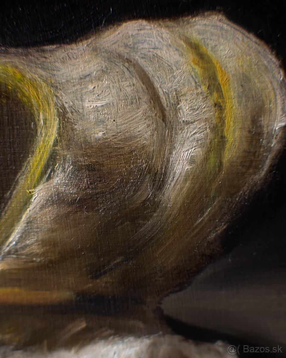 Zátišie s banánom - tradičná olejomaľba - 7