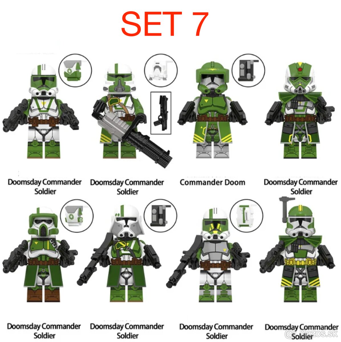 Rôzne figúrky Star Wars 3 (8ks) - typ lego - nové - 7