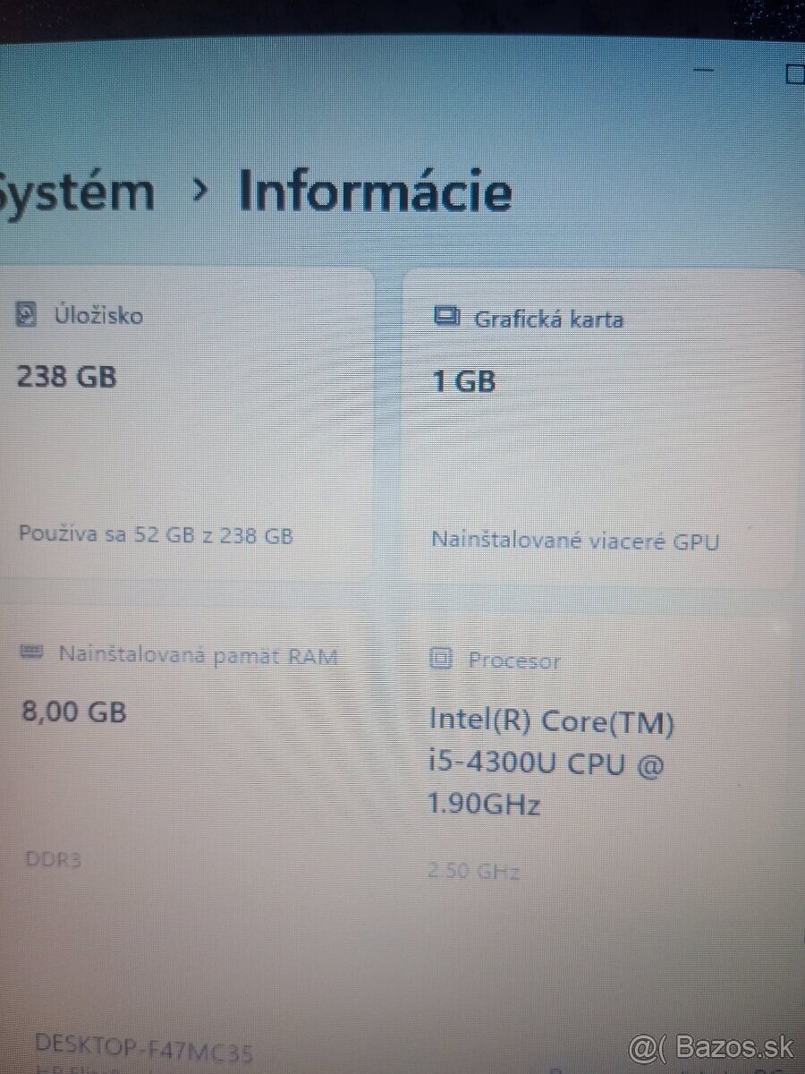 14" notebook HP Elitebook 840 G1/8GB/256GB TOP stav - 7