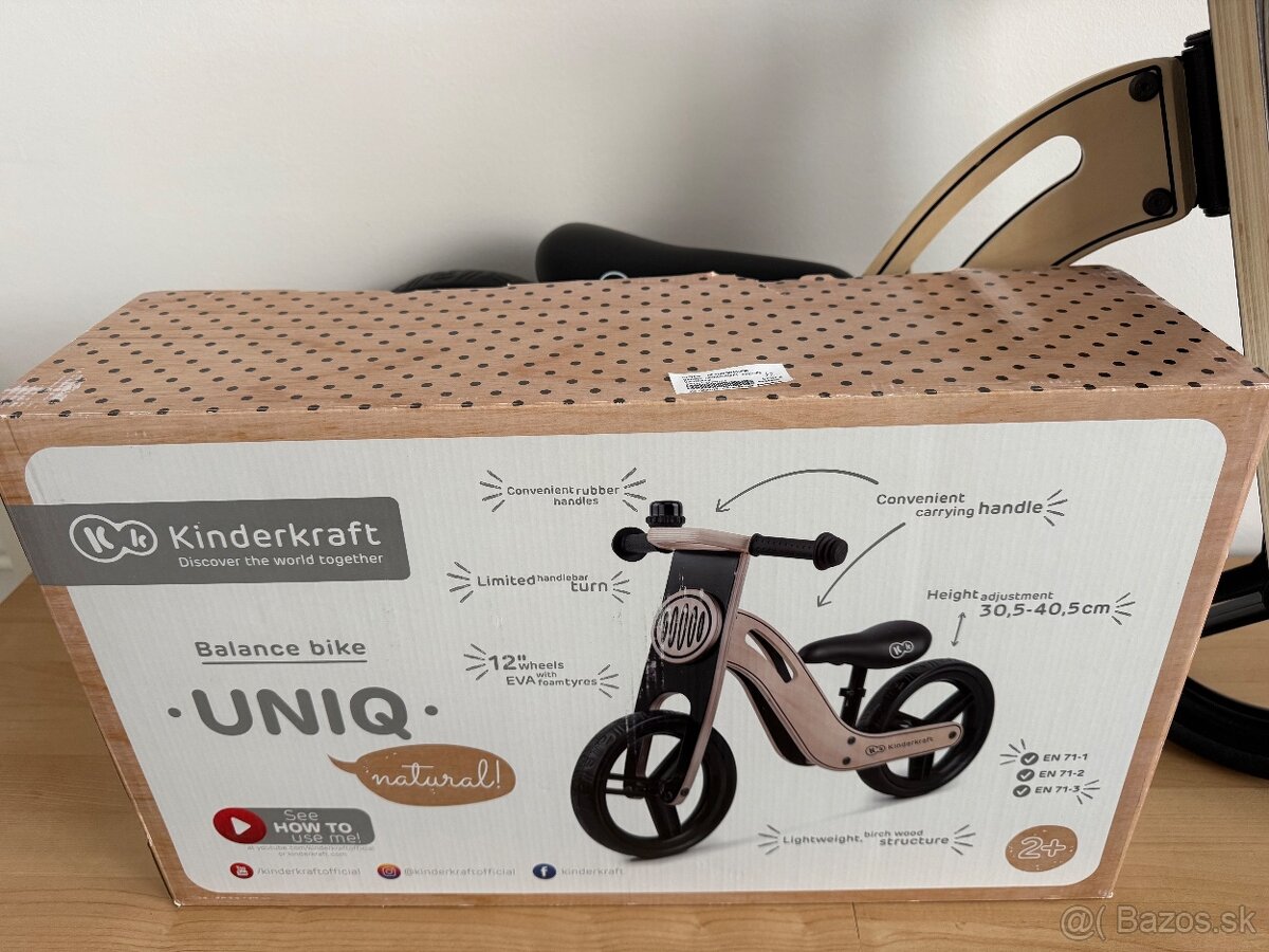 Drevené odrážadlo Kinderkraft Balance bike uniq - 7