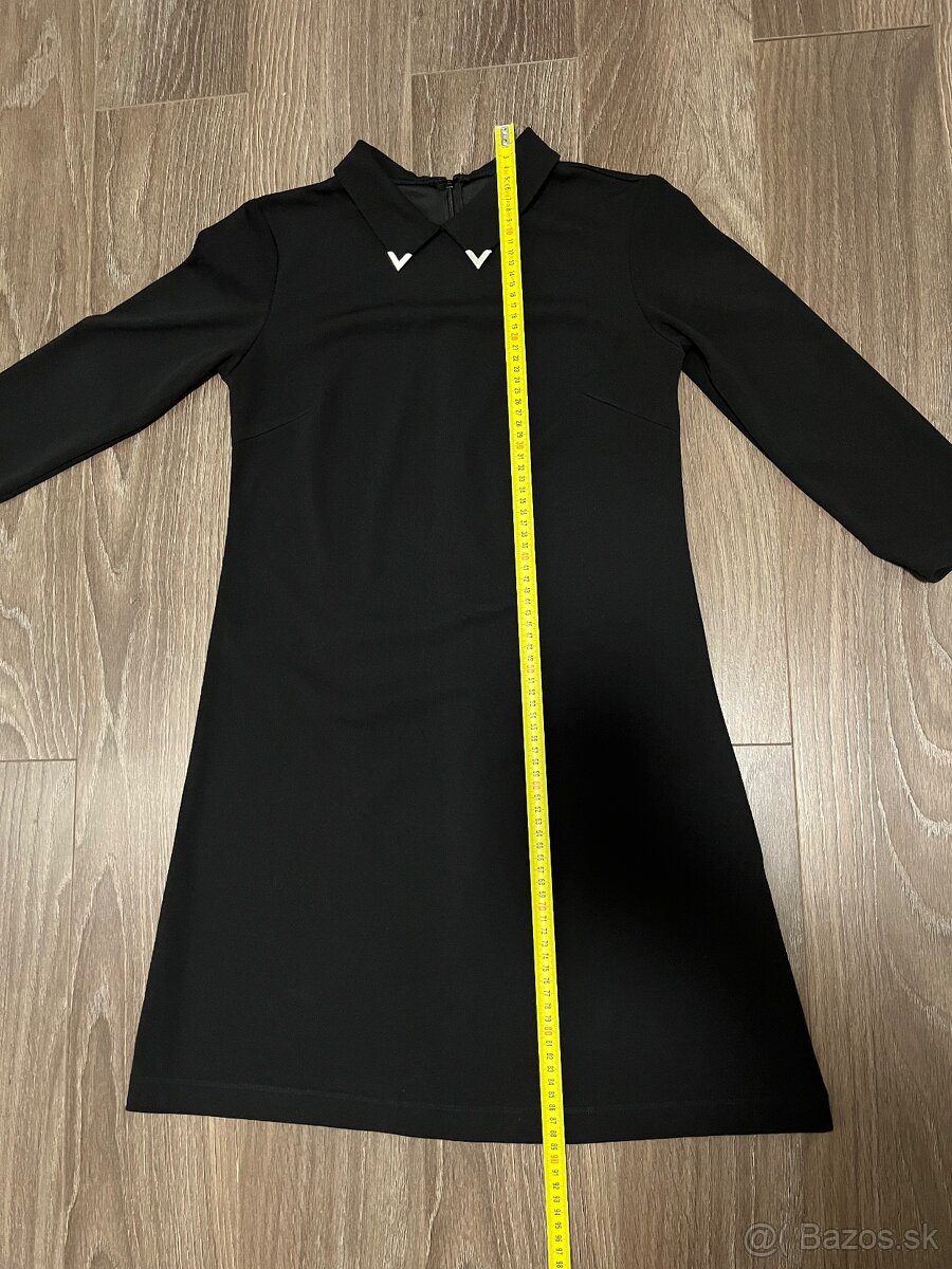 Damske midi cierne saty, dlhy rukav resereved S - 7