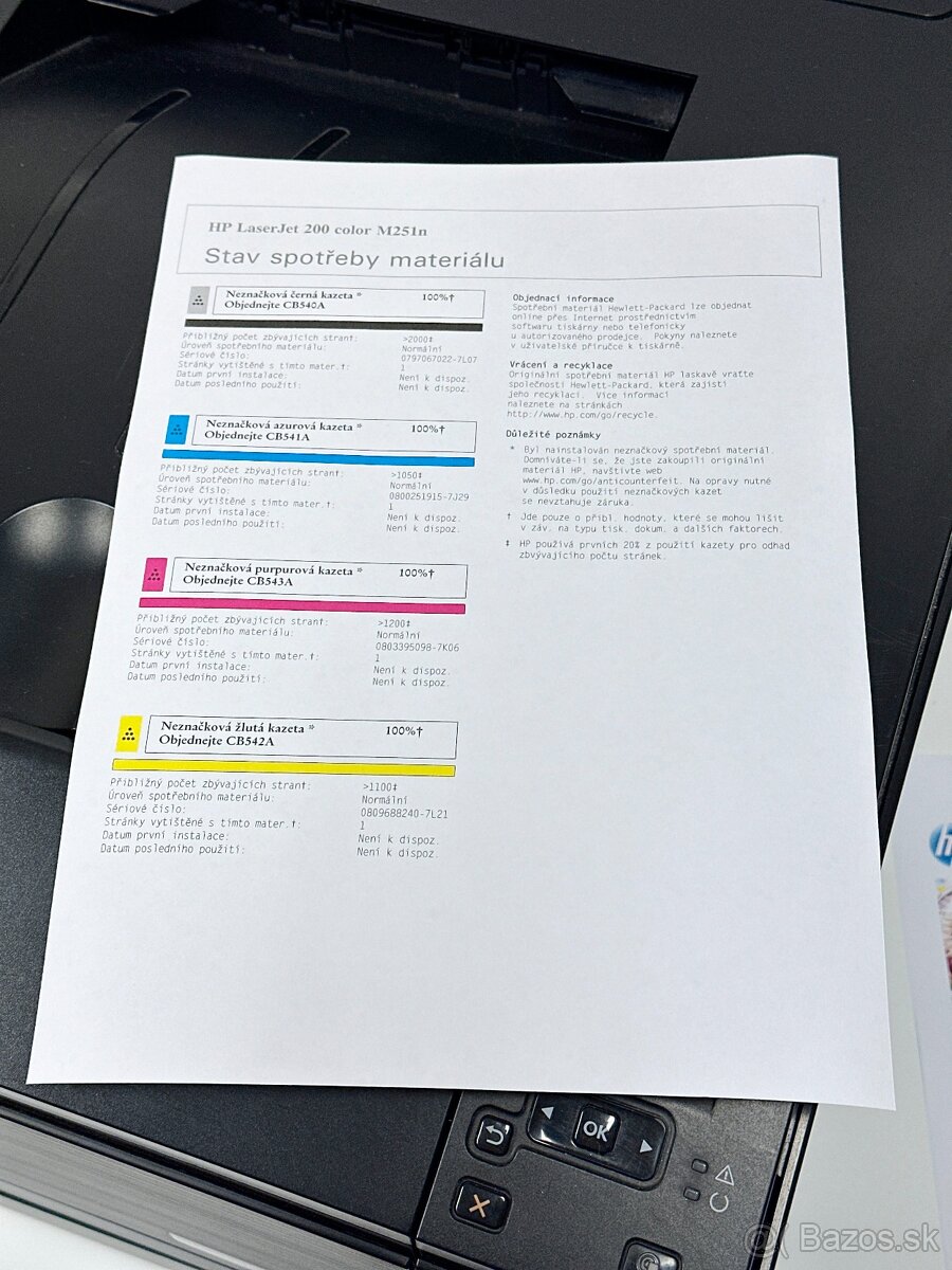 Laserová tlačiareň HP LaserJet Pro 200 color M251n s tonermi - 7
