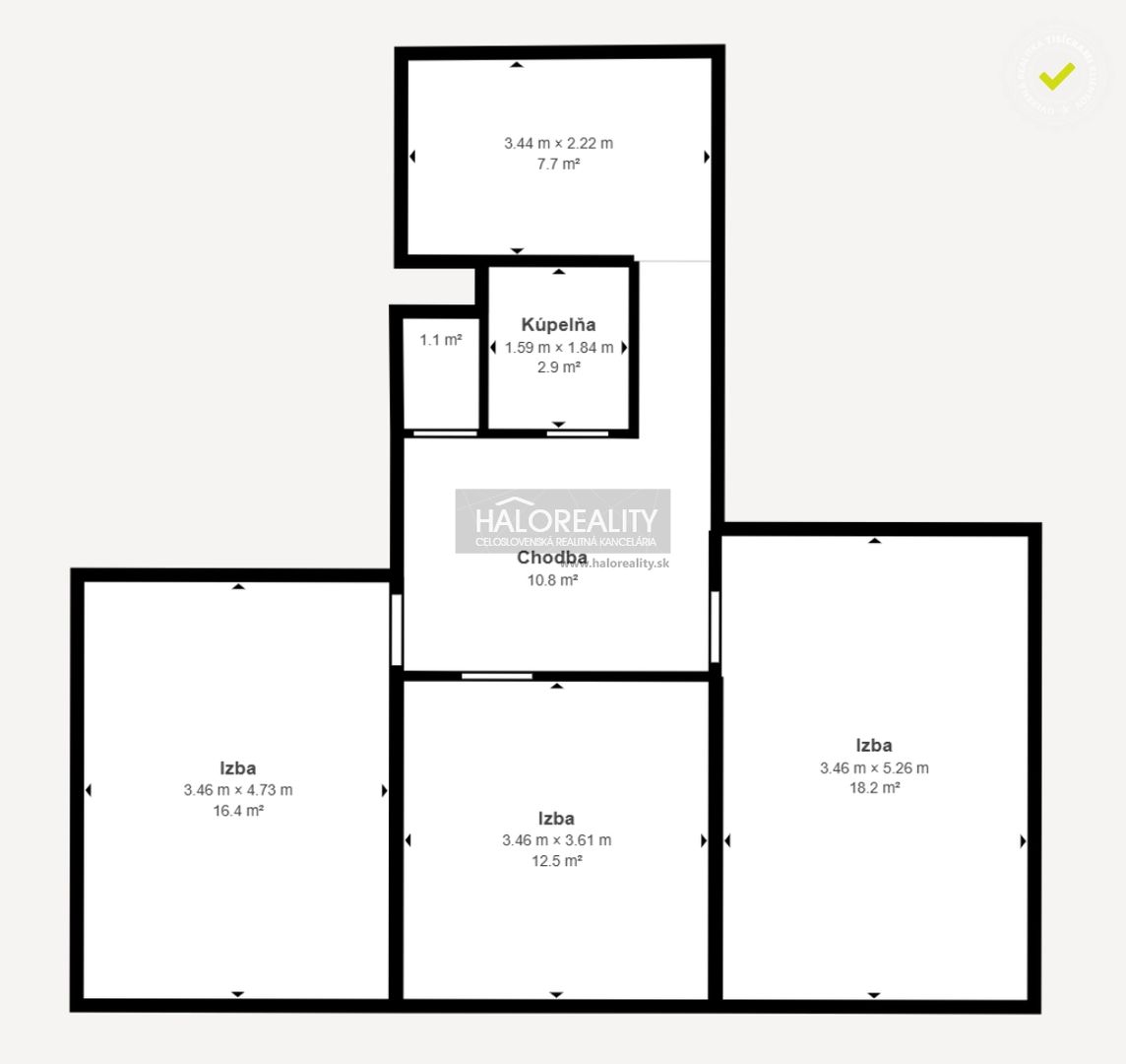 HALO reality - Predaj, trojizbový byt Lučenec, Vajanského - - 7