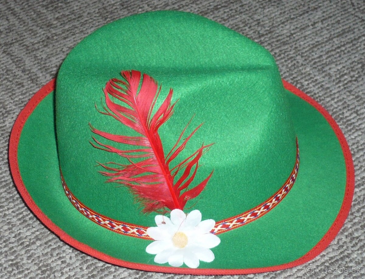 Kroj Dirndl Tirol 42 modrotlač - klobúk fašiangy - kabát - 7