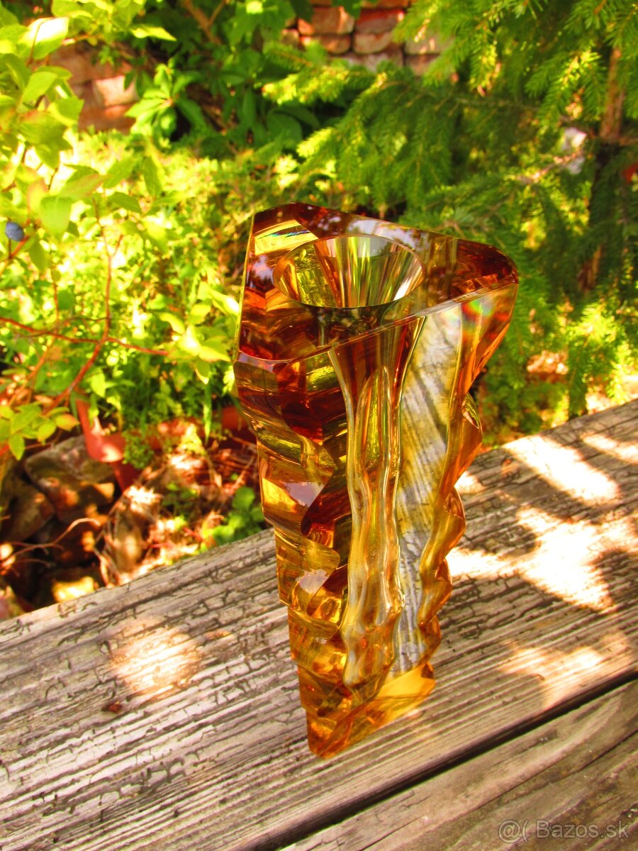 Sklenená váza Oldrich Lipský, Borské sklo - 7